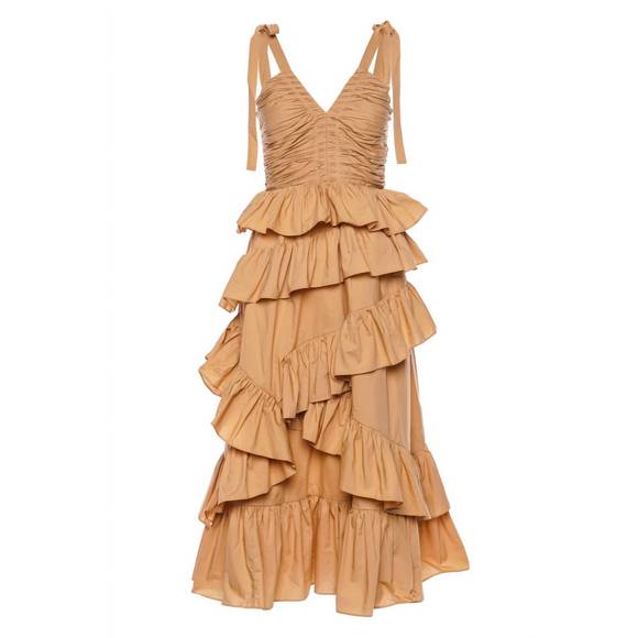 bec and bridge loren midi dress BEC + BRIDGE DELPHINE ASYM MIDI DRESS - CORNFLOWER